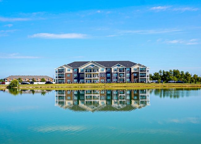 Waterstone's apartments overlook a 6-acre private lake.