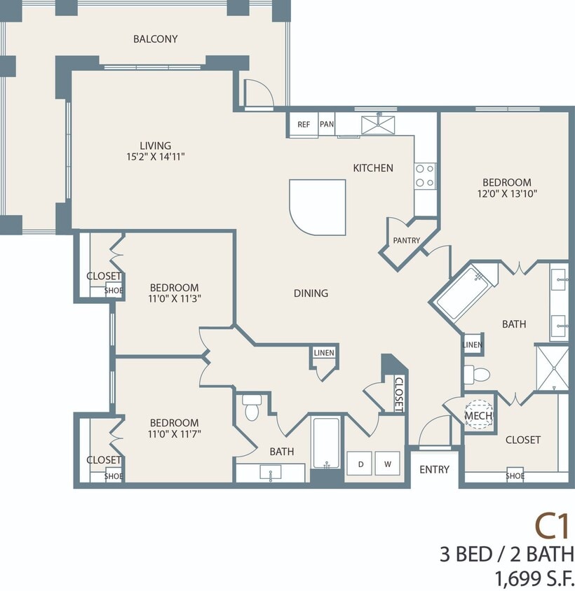 Tribute at the Rim Floor Plan C1 - C1