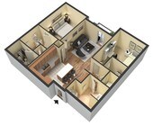 The Baffin, 1005 SF or 1073 SF with Direct Garage Access