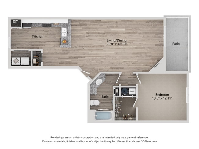 A5_1Bed_1Bath_833 Sq Ft
