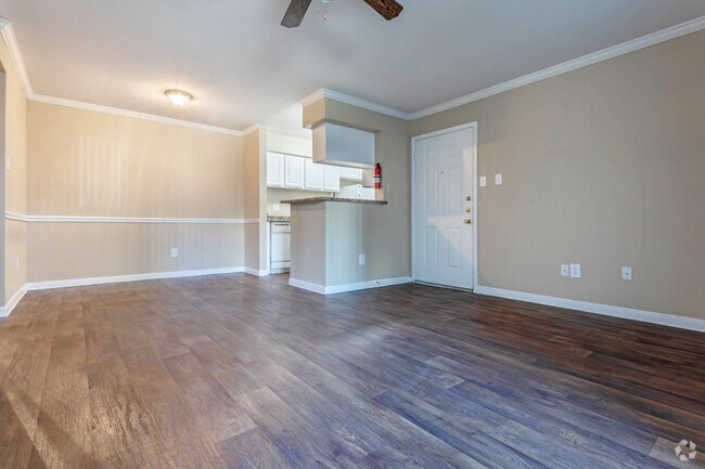 Living Room, Dining Room, and Kitchen