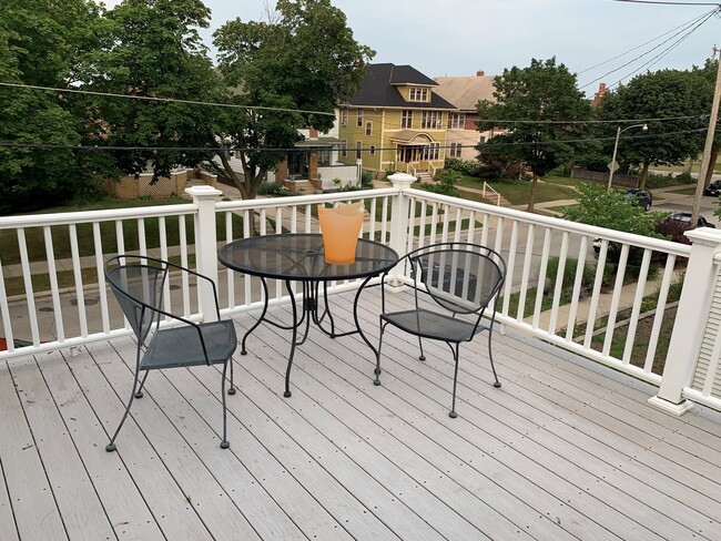 Private deck with park and lake view - 2727 S Shore Dr Unit A