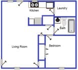 1BR/1BA