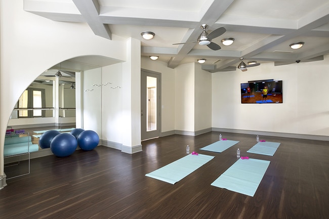Fitness theater with virtual trainer for yoga and cardio