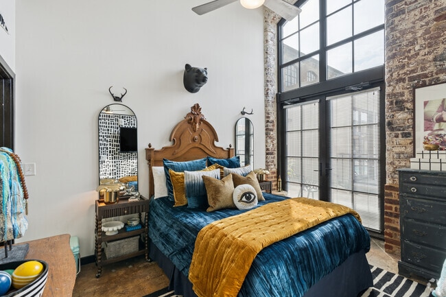 1BR, 1BA - 671SF - Bedroom - The Lofts at Hawthorne Mill