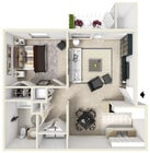 1BR/ 1BA