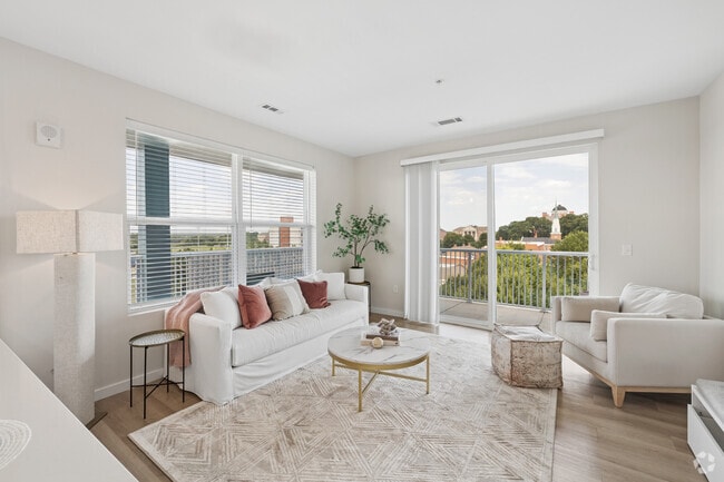 Luxe 2BR, 2BA - 1,290SF - Living Room - 200 Main