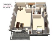 Una habitación / Un baño y medio
