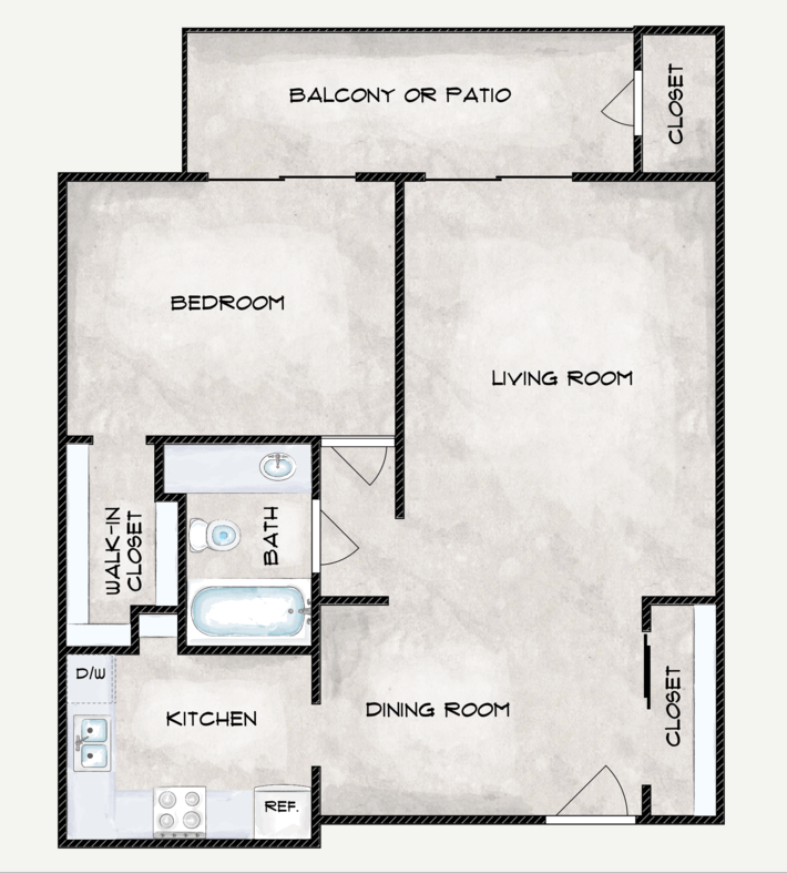 Floorplan - The Uptowne Apartments