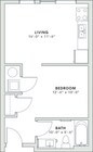 U3-Flip - 479 square foot studio apartment home