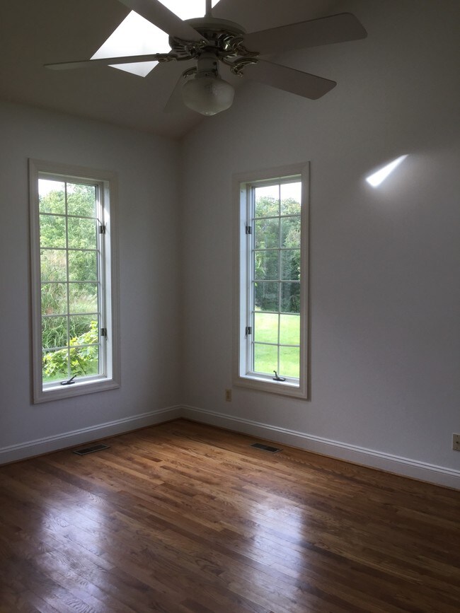 Bedroom has skylight