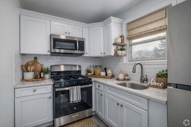 2BR, 1BA - 771SF - Kitchen - Virtually Staged - Elmwood Terrace Apartments