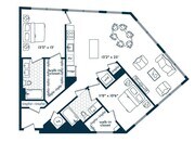 Two Bedroom Two Bath (1264 SF)