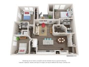 C1 | 3 Bed | 2 Bath | 1276 sq.ft.