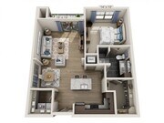 Floor plans are artist’s rendering. All dimensions are approximate. Actual product and specifications may vary in dimension or detail. Not all features are available in every apartment. Prices and availability are subject to change.