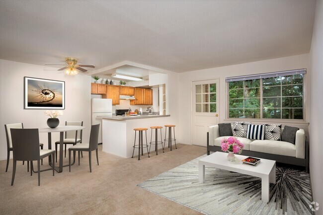 Spacious living and dining area at Gateway Square Apartments in Temple Hills, MD - Gateway Square Apartments