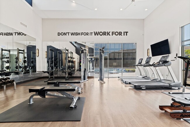 The Kinsley Forest fitness center is available to residents 24-hours a day and includes cardio equipment and weights.
