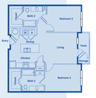 The Belmont: 2BR 2BA