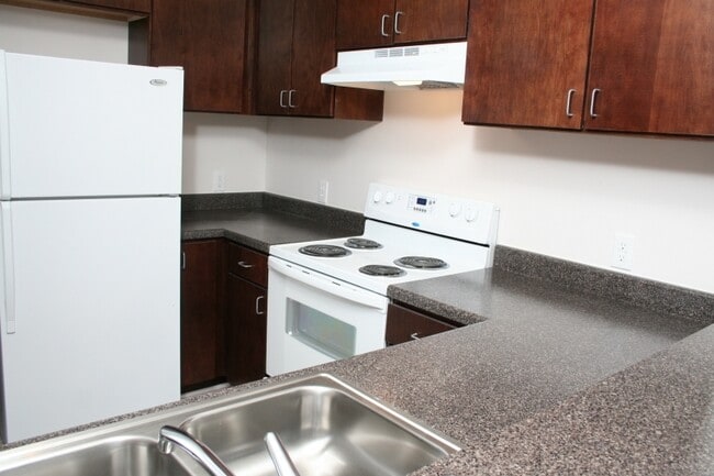 Full kitchen with storage and energy efficient appliances