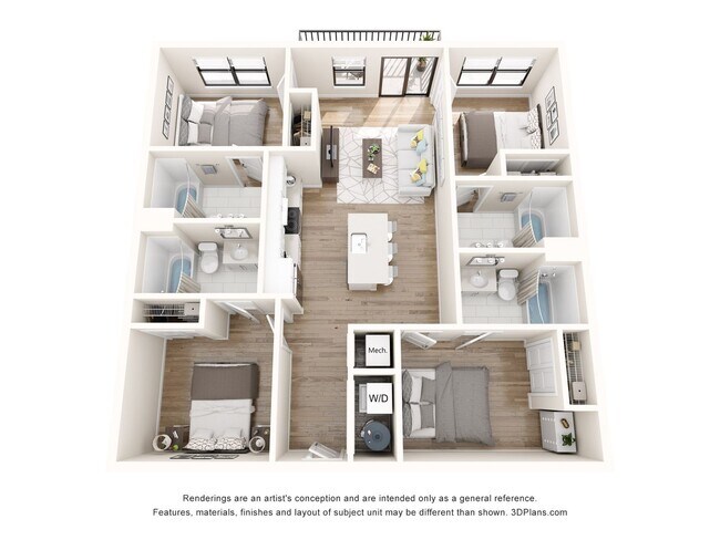 Building Photo - Clean and New - 4 bed 4 bath apartment Unit 102