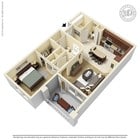 1BR/1BA sq ft 852