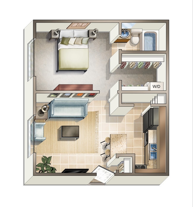 One Bedroom, One Bath - Arcona Grove