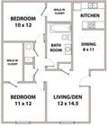 2BR/1BA