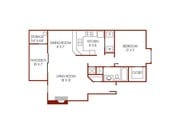 One Bedroom / One Bath 828 Sq Ft