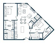 Two Bedroom Two Bath (1093 SF)
