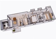 2BR 1.5BA 970 SQFT