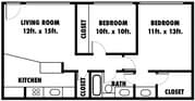 2BR/1BA