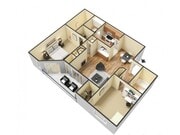 Two Bedroom with Fireplace