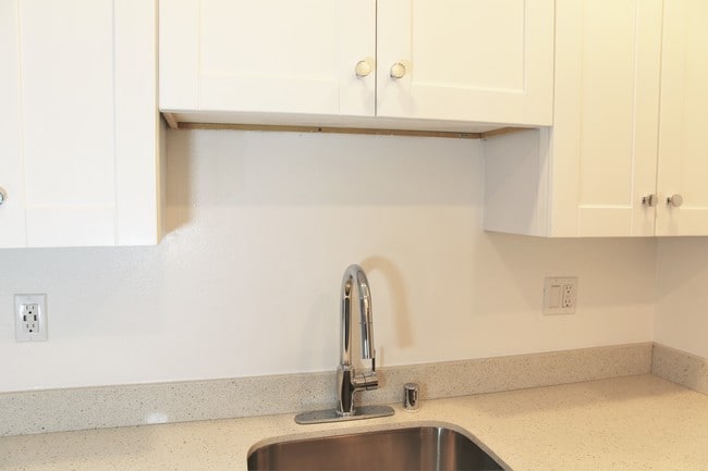 Beautiful Chrome finish faucet to complete the look.