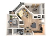 1 BR and Den