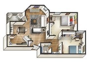 2HAB/1BA