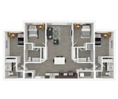 Casa de 4 habitaciones y 4 baños.