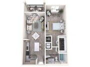 1 Habitación 1 Baño