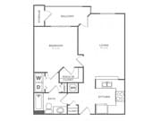 One Bedroom, One Bath (735 SF)