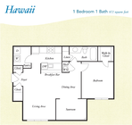 A8 - Hawái_1Bed_1Bath_872 pies cuadrados