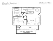 2 Bedroom, 1 Bath