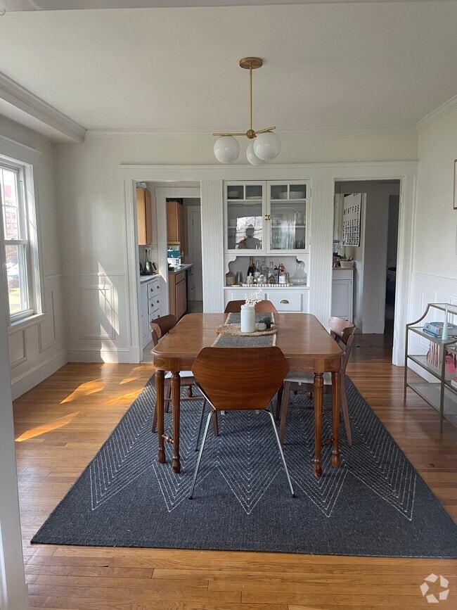 Dining Room w/ Built In & Wainscoting - 73 Randolph St Unit 73 Rental