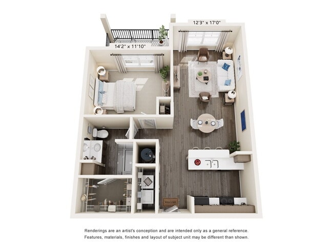 The Villas at Harbour Cove - 1 Bed, 1 Bath, 785 sq. ft.