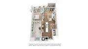 1 BR x 1 BA Flat - A Floorplan