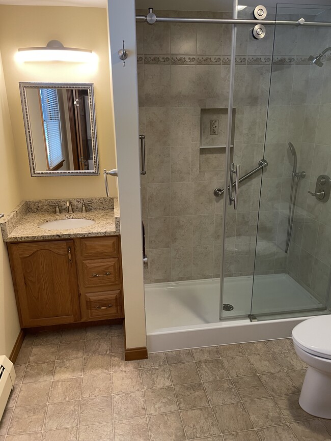 Walk-in shower. - 123 Riverlin St Unit 123A