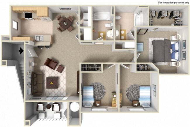 3BR/2BA Ariel View