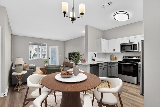 Welcome to Eagle Rock Apartments at Fishkill, where modern design meets comfort. This spacious living area is perfect for relaxation and entertaining. Enjoy high-end finishes and a welcoming atmosphere. Schedule your tour today!