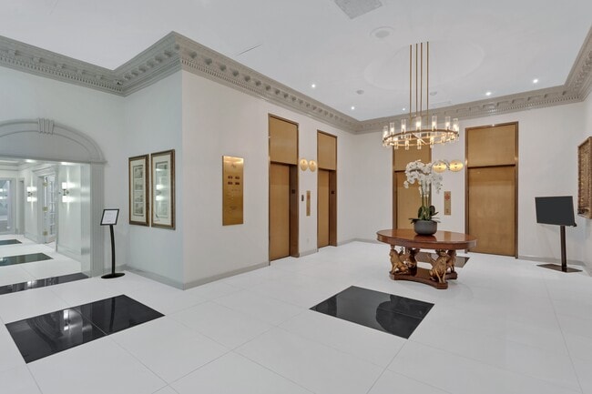Four elevators in lobby