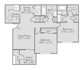 2 Bed, 2 Bath (60% Income Restricted)