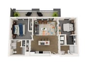 Penthouse K Floorplan View