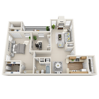 One Bedroom One Bath Floor Plan